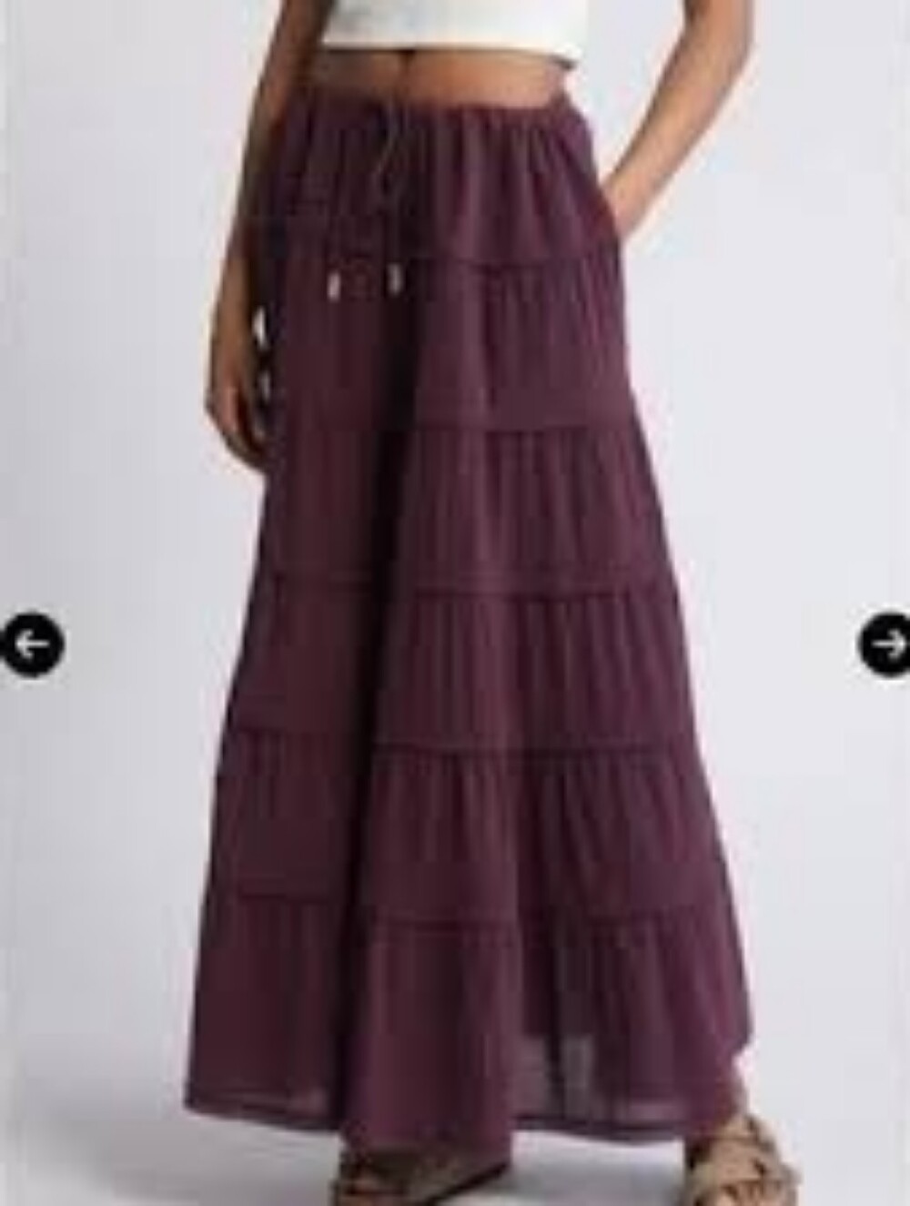 Free People Simply Smitten Tiered Maxi Skirt